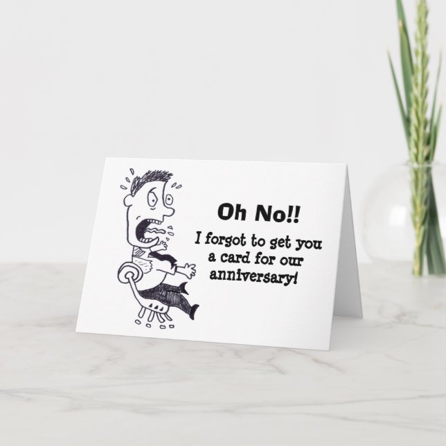 Oh No Olvidamos Nuestra Tarjeta De Aniversario (Anverso)