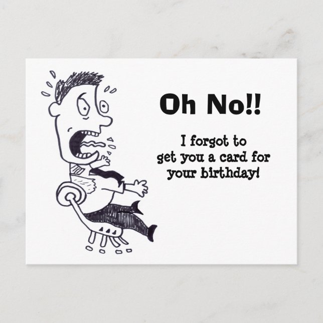 Oh No, Olvidé Tu Postal De Cumpleaños (Anverso)