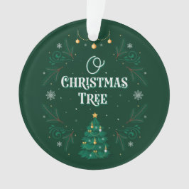 Oh ornamento del acrílico del árbol de navidad