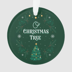 Oh ornamento del acrílico del árbol de navidad