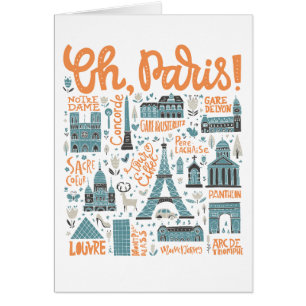¡Oh, París! tipografía de la ciudad del  