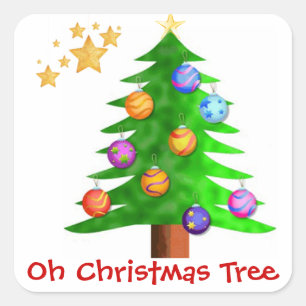 Oh Pegatinas del árbol de Navidad