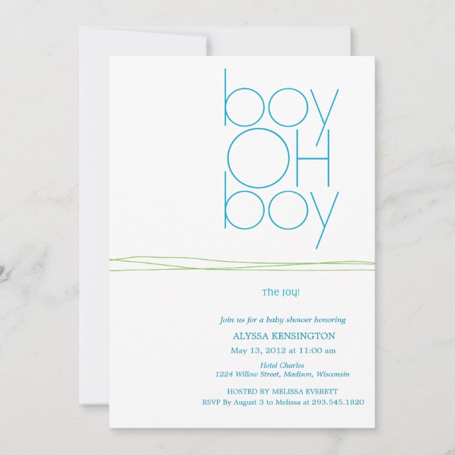 Oh Personalizado  Baby Shower invitación (Anverso)
