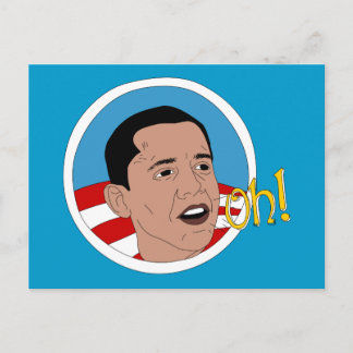 ¡Oh! Postal de arte Doodle de Obama