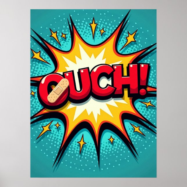 ¡OH! Poster de explosión de historietas de arte po (Frente)