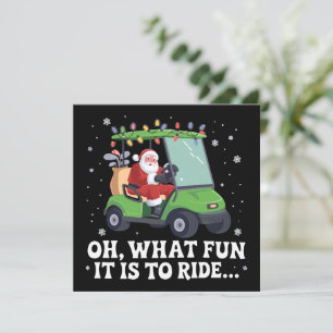 Oh, Qué Diversión Es Montar Santa Golf Navidad