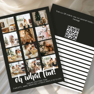 Oh Qué Diversión Foto Navidad Código QR Personaliz