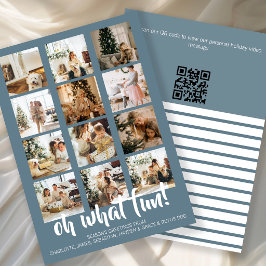 Oh Qué Diversión Foto Navidad Código QR Personaliz