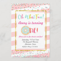 Oh Qué Diversión Invitación de Primer Cumpleaños