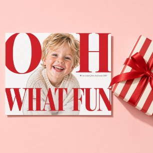 Oh Qué Diversión Niño Fuente Negrita Serif Navidad