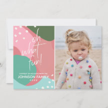 Oh Qué Divertida Colorful Mod Abstract Tarjeta De