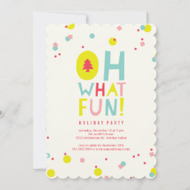 Oh Qué Divertida Colorida Invitación de Fiesta Con