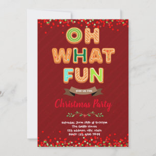 Oh, qué divertida invitación de fiesta de navidade
