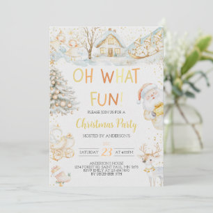 Oh Qué Divertida Invitación de Fiesta de Navidades