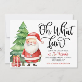 Oh Qué Divertida Invitación de fiesta de Santa Hol