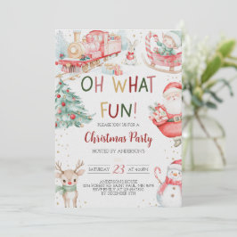 Oh Qué Divertida Invitación Del Partido Navidades 