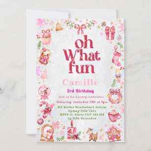 oh qué divertido invitación de cumpleaños de navid