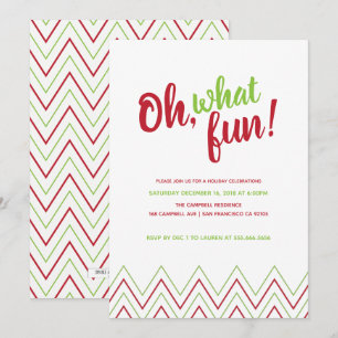 Oh, qué divertido invitación de fiesta de Navidade