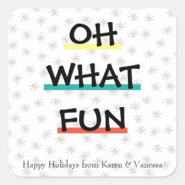 OH QUÉ DIVERTIDO Pegatina de vacaciones de bloque