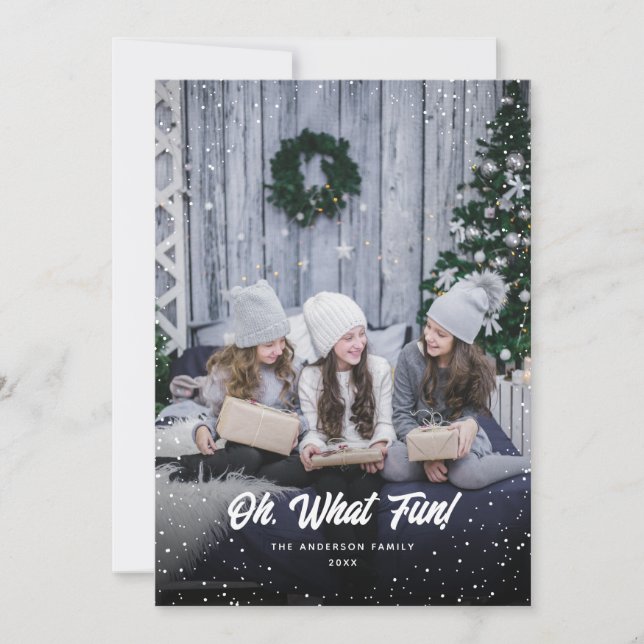 Oh, qué divertido tarjeta de vacaciones para Navid (Anverso)