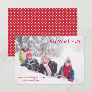 Oh Qué Fun Photo Red Dots - Tarjeta de Navidades 3