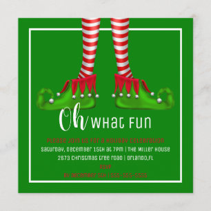 Oh, qué invitación de la fiesta de Navidad de la
