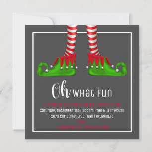 Oh, qué invitación de la fiesta de Navidad de la