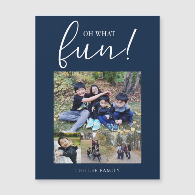 Oh Qué Navidades Blue De Fun Holiday Moderno (Anverso)