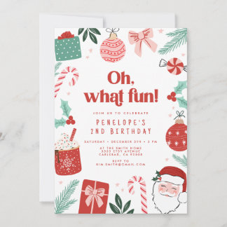 Oh Qué Navidades Divertidos Invitación a la fiesta