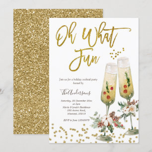 Oh Qué Navidades Divertidos Invitación a la fiesta