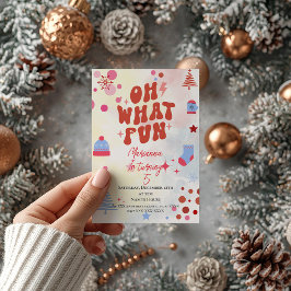Oh Qué Navidades Divertidos Invitación a la fiesta