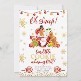 Oh sacuda nuestra pequeña galleta Invitación de cu