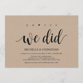 oh sí, hicimos tarjetas de invitación para fuga de