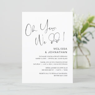 Oh sí, lo hicimos, Invitación de Boda con Huida de