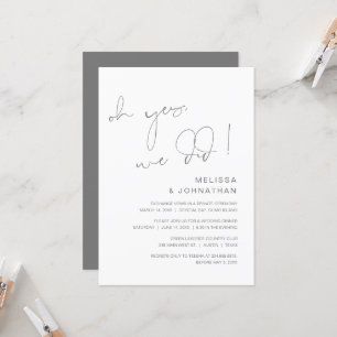 Oh sí, lo hicimos, Invitación de boda de fuga de l