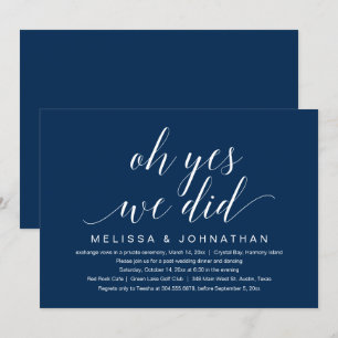 Oh sí, lo hicimos, Invitación de boda para fiesta 