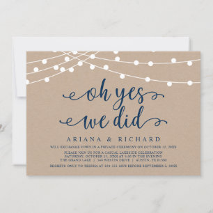 Oh sí, lo hicimos, Invitación de Boda para Fiesta 