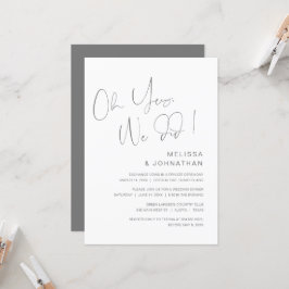 Oh sí, lo hicimos, Invitación de bodas de fuga