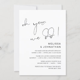 Oh sí, lo hicimos, Invitación de bodas para fiesta