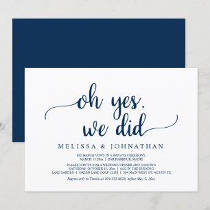 Oh sí, lo hicimos, invitación de fiesta de boda fu
