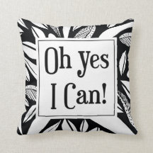 Oh Sí Puedo Afirmación 16x16 almohada
