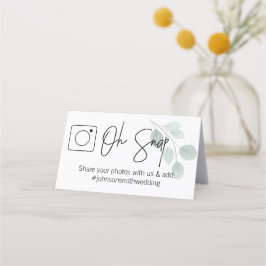 OH SNAP Eucalyptus Tarjeta de mesa plegada #hashta