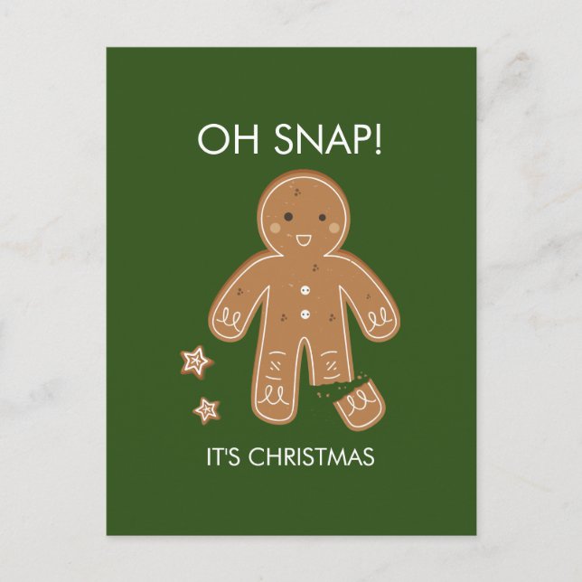 Oh Snap Gingerbread Hombres Postales De Festividad (Anverso)