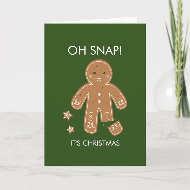 Oh Snap Gingerbread Men Tarjeta de Saludo de Vacac (Anverso)