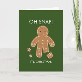 Oh Snap Gingerbread Men Tarjeta de Saludo de Vacac