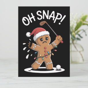 Oh Snap Hombre de Jengibre Golfista Navidad Xmas
