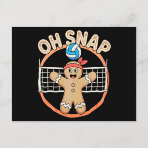 Oh Snap Hombre de Jengibre Navidad Voleibol Xmas