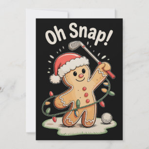 Oh Snap Pan de Jengibre Golfista Golf Navidad