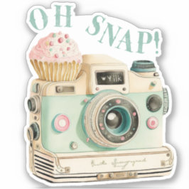 Oh Snap | Pegatina de cámara de cosecha de pastel