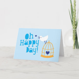 Oh tarjeta y productos felices del día con piar